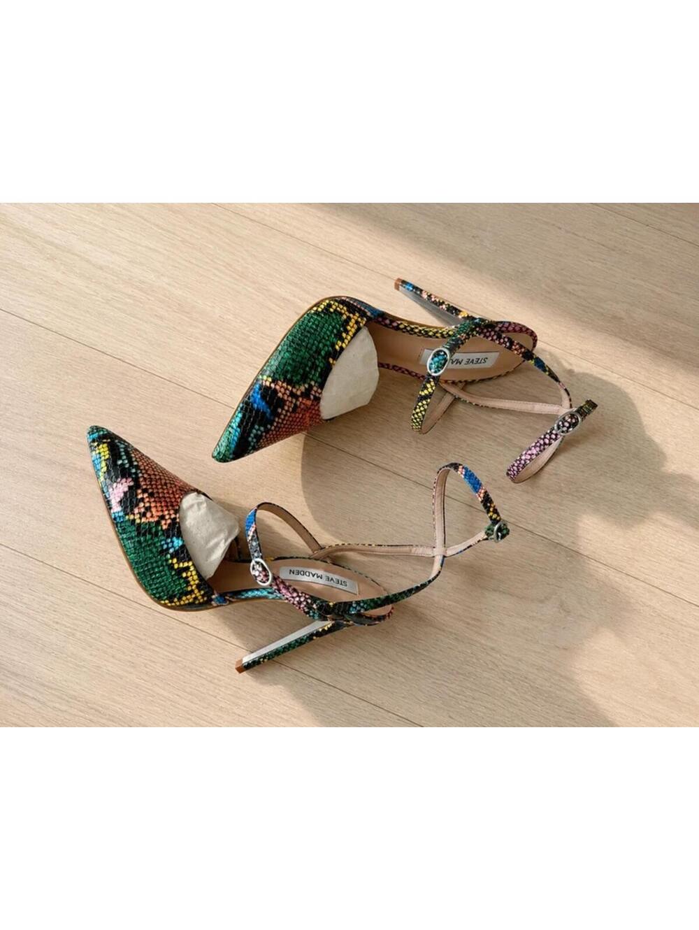 Steve Madden Variety Multi Snake Heels Size 7 New In Box - Picture 1 of 7
